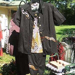 3 piece capri outfit slightly worn